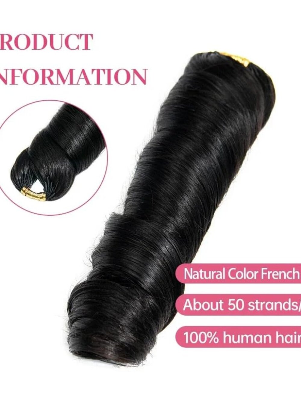 Eayon 20" NC Miracle Knots Human Crochet Hair French Curl Extensions 100Strands